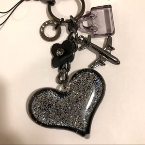 NWT Anteprima Bag Charm Keychain - Glitter Heart